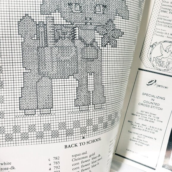 Just Cross Stitch Magazine Sept/Oct 1986 Clown Alphabet Samplers Bridge Cabin - Picture 5 of 8